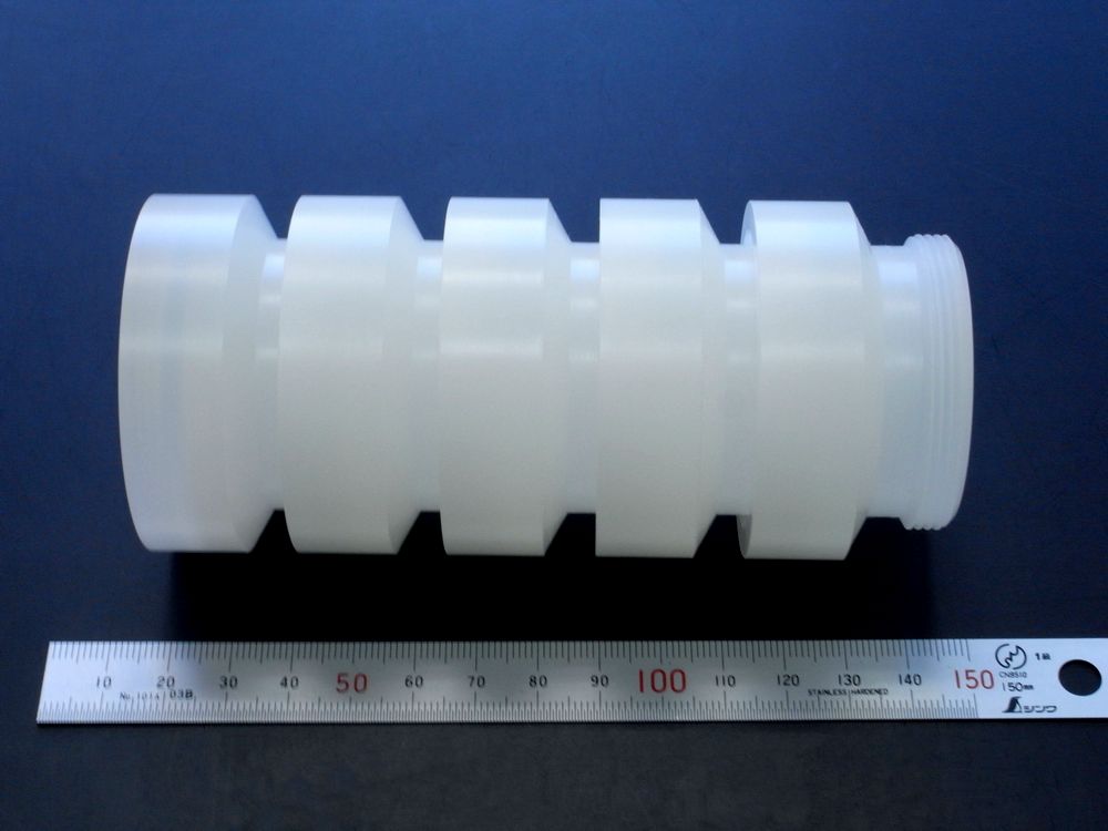 PP部品 5個連結状態（M48オスメスねじで接続）
